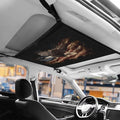 Generic American Flag Eagle Car Ceiling Cargo Net,31.69"x24.02" Reduce Sagging Car Storage Mesh Organizer,Double Layer Roof Mesh Camping Over Landing Gear Cargo Bag,Road Trip Essentials