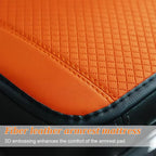 Car Center Console Cover, PU Leather Vehicle Armrest Seat Box Cover Protector, Comfortable Automotive Interior Arm Rest Cushion Pad Accessories, Universal for SUV Sedan Truck (Orange)
