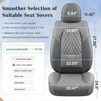 Coverado Seat Covers, Car Front Seat Covers with Backrest, Nappa Leather Car Seat Protectors,Waterproof &Breathable,Anti-Slip Automotive Seat Cushion, Universal Fit for Most Vehicles,2Pcs Gray