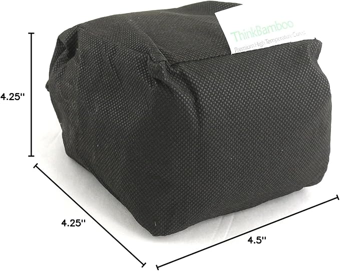 BambooMN Granulated Bamboo Charcoal Odor Absorber Bag in Decorative 4" Green Box, 2 Sets