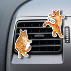 WIRESTER Fresh Scented Car Air Freshener Vent Clip, Decorative Accessories, Interior Decoration for Cars - Cute Animal Butt, Cute Dog Cat, Dog Butt Looking Back, Dog Lying