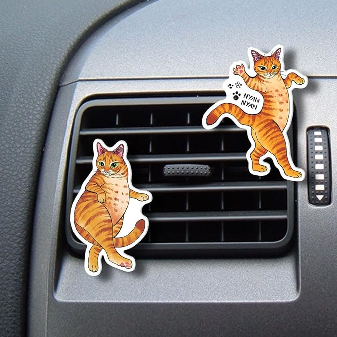WIRESTER Fresh Scented Car Air Freshener Vent Clip, Decorative Accessories, Interior Decoration for Cars - Cute Animal Butt, Cute Dog Cat, Dog Butt Looking Back, Dog Lying