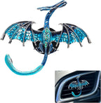 Dragon Car Air Freshener Vent Clips,1pc Cute Blue Enamel Alloy Toothless Dragon Car Accessories for Women Teens,Refillable Essential Oil Diffuser