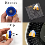 3D OM, Air Freshener Duck(blue) for car, Stylish Fun-3D Printing Plastic (eco PLA), Magnet and Clip Attach to various Objects(Car, Air-cleaner, Fridge, Microwave, Shelf) Solution is not included