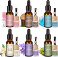 12 Pack Car Air Freshener & Refills, 6-Scent Hanging Air Freshener Diffuser Set -Each(8ml +20ml Refill), Essential Oil Diffuser With Refill Bottles, Reusable Car Fragrance Decor Accessories