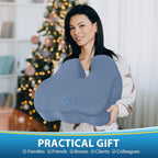 BlissTrends Seat Cushion,5.2in Thick Memory Foam Cushions for Office Chair, Car Seat, Airplane, Relieving Pressure Tailbone Sciatica Back Pain for Long Sitting Office Workers, Car Drivers LightBlue