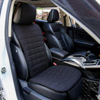 Suninbox Cooling Car Seat Covers,Cloth Seat Covers for Cars,Linen Car Seat Protector,Front Seat Only Universal Fits Most Automotive,Vans,SUVs,Trucks Black
