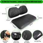 Club Car Precedent Seat Covers, Golf Cart Seat Covers for Precedent OEM Ordinary Seat-Thick Premium Marine Leather Custom Diamond Comfortable/Anti-Scratch/Anti-Fading/Easy to Install