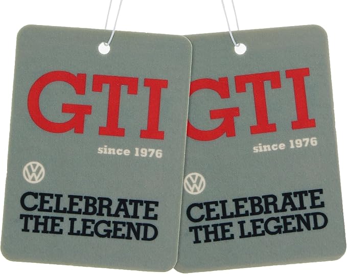 BRISA VW Collection Volkswagen Air Freshener, Room Freshener, Deodorizer for Cars GTI Motif (Energy/Gray/Set of 2)