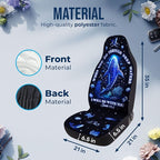 GENANY Bible Verse Car Seat Covers Set of 2, Sea Themed Breathable Front Seat Covers for Truck Sedan SUV, Christian Car Accessories, Christian Gift for Women Men