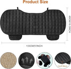 Rear Car Seat Mat,Universal Car Rear Seat Covers with Pockets,Bench Car Seat Cover Non-Slide Winter Pad,Auto Seat Protector Flocking Cloth Covers,Rear Car Seat Cover for Most 5-Seats Vehicle