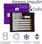 FRIO Cooling Wallet - Insulin Cooler for 45+ Hours of Stress Free On The Go - Purple - XL