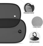 Car Window Shade, 2 Pack Car Sun Shade for Window Baby Suction Cups Sunshade for Side Window Sun and UV Block for Kids/Adults/Pets - 17.3''x14'' Universal Fits