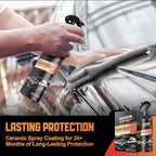 Graphene Ceramic Coating for Cars (17oz) - 12H Ceramic Spray Coating - 24+ Months of Long Lasting Protection - Ultra High Gloss & Shine - Unmatched Slickness - Extremely Hydrophobic