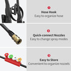 Electric Pressure Washer Power Washer with Foam Cannon & 4 Quick Connect Nozzles, Portable High Pressure Cleaning Machine for Cars Driveways Patios Outdoor Cleaning