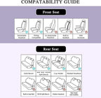 otoez Leather Seat Covers for Car Full Set, 5 Seat Car Seat Cover, Waterproof Automotive Seat Covers, Universal Seat Protector for Most Cars SedensTrucks SUVs (Black&Purple, No Pillows)