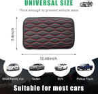 Car Center Console Pad, Waterproof Auto Armrest Seat Box Cover, PU Leather Arm Rest Protector Cushion Pad, Universal Vehicle Interior Protection Accessories for Car SUV (Black & Red)