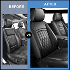 Fit for Sonata Car Seat Covers Compatible with Hyundai Sonata 2004-2025 2026 - Waterproof Breathable Leather Automotive Seat Cushions Protector, Airbag Compatible,Full Set 5 Seats(Black