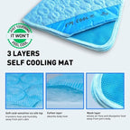 INSPECTOR TAIL Self Cooling & Traveling Mat + Free String Bag Pack/Washable & Portable Pet Soft Pad for Indoor or Outdoor/Perfect for Dog & Cats for Car Travel Kennel Sofa Bed Floor/Blue