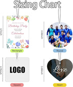 Custom Car Air Fresheners Bulk 10–100 PCS, Personalized Double-Sided with Photo Text Logo, Wholesale Auto Air Freshener for Wedding Party Business Promotion Gifts (Personalized, 10PCS-Circular)