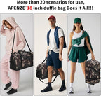 Small Gym Bag 18 inch Carry On Duffel Bag for Weekender Travel - Camouflage