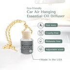 Midnight Black Ice Car Air Hanging Essential Oil, Car Air Freshener Diffuser, Long Lasting Essential Oils, Aromatherapy Vehicle Diffuser by Simplee & Co
