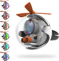 Astronaut Design Car Air Freshener with 6-Color Auto Light Up & 4 Scented Pads – Light Fragrance, Decorative Auto Accessories
