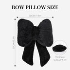 2 Pack Bow Car Headrest Pillows Plush Car Neck Pillows for Travel Driving Office Chair Head Support Cushions, Also Cute Car Decor Accessories (Black)