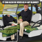 Biyejit Golf Cart Seat Covers with 4 Pockets Golf Cart Seat Towel Blanket Fits 2-Seat Golf Carts, Golf Cart Accessories