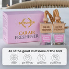 Car Air Freshener Hanging Diffuser – Long-Lasting Essential Oil Scent (Up to 60 Days) – Non-Toxic & Eco-Friendly – 2-Pack Auto Fresheners Made in USA