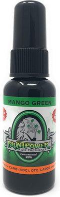 BluntPower (Mango Green, 1 Pack) Concentrated Air Freshener for Room and Car Spray - Oil-Based Diffuser Spray Bottle - Long-Lasting Bathroom Spray, Car Freshener, & Odor Eliminator Spray