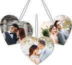 Custom Air Fresheners with Picture - Photo Air Freshener for Car,Double-Sided Customized Photo Text, Personalized Gift for Boyfriend Men Car (Heart)