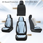 Coverado Car Seat Covers, Seat Covers Front Seats, Blue Car Seat Cover, Waterproof Car Seat Covers, Car Seat Cushion, Front Leather Seat Protector Fit for Most Cars
