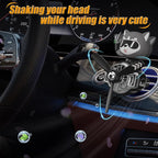 2Pcs Car Air Fresheners, Cute Bear Pilot Automotive Air Outlet Creative Car Perfume Diffuser, Automotive Accessories Air Vent Decoration with 8 Fragrant Tablets (Black 3+Blue 2)