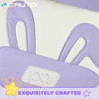 PIC AUTO Car Seat Covers, Cute Rabbit Premium Purple Leather Seat Covers, Universal Fit Front Seat Covers for Cars, Trucks, SUVs, Soft & Wear-Resistant Auto Interior Protection with Airbag-Compatible