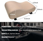 Car Armrest Cushion, 12.2"×6.3"×3.9" Memory Foam Center Console Armrest Pad, Comfortable Armrest Console Pillow Protector for Most Vehicles, Universal Car Accessories (Beige)