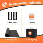 Sailnovo Rooftop Cargo Carrier 15 Cubic Feet, Waterproof Car Roof Bag Top Luggage Storage with Slip Mat, 4 Door Hooks & Heavy-Duty PVC for All Vehicle Roof with/Without Rack Cross Bar Orange