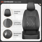 Coverado Car Seat Covers, Front Seat Covers, 2 Front Automotive Seat Cover, Mesh Breathable Seat Protectors, Universal Fit for Most Cars