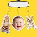 Custom Air Freshener with Picture, Personalized Car Air Freshener, Customized Double Sided Photo Air Fresheners, for Car, Wardrobe, Bathroom, Christmas Hanging Ornaments (Irregular Shape)