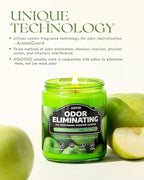 AOOVOO Green Apple 2 Pack Odor Eliminating Highly Fragranced Candle - Eliminates 95% of Pet, Smoke, Food, and Other Smells Quickly, Air Freshing Soy Candle, Up to 100 Hours Burn time
