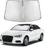EcoNour Windshield Sunshade Compatible for Audi A3 2014-2018 2019 2020, Sun Visor for Front Windshield & Window Sun Shade Cover, UV Heat Blocker & Protector, Car Accessories
