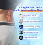 Lumbar Support Pillow for Bed – Memory Foam Waist Pillow with Cooling Cover for Comfortable Back Support – Bolster Pillow for Side, Back & Stomach Sleepers – for Bed, Sofa, Car