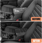 For Honda CRV 2026 2025 2024 2023 Center Console Cover - Vegan Leather Soft Armrest Protector for Honda CR-V LX EX Sport Hybrid EX-L Sport Touring Hybrid Accessories 2023-2025 2026 (Gray Stitches)