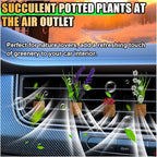 4PCS Plant Air Freshener Vent Clip, 3D Artificial Plant, Cute Mini Car Flower Vase Diffuser, Creative Car Aromatherapy, Interior Decoration Accessories