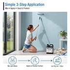 Rain Guard Paint Sealer Concentrate SP-9002 | Makes 2 Gallon | Protects Painted Concrete, Wood, Stone | Silane/Siloxane Acrylic Waterproofer | UV Resistant | Fast Drying | Semi-Satin Finish
