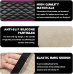 Car Center Console Cushion Pad, 12.6 × 7.48 Inches Waterproof Car Armrest Seat Box Cover, PU Leather Armrest Cover Protector for Most Vehicle, Universal Car Interior Accessories (Purple)