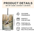 Vintage Mallard Duck deer dog Car Air Freshener 4 Pcs,Rustic Farmhouse Farm Animal Air Freshener Hanging for Cars Books Closet Drawer,Mallard Duck Lover Gifts Car Accessories for Women Men