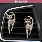2PCS Car Vent Clips, Bling Cat Air Conditioning Outlet Clip, Crystal Rhinestone Auto Diffuser Perfume Clip, Cute Car Accessories for Women, Vehicle Interior Decoration (Colorful)
