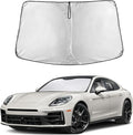 EcoNour Windshield Sunshade Compatible for Porsche Panamera 2017-2022 2023 2024, Sun Visor for Front Windshield & Window Sun Shade Cover, UV Heat Blocker & Protector, Car Accessories