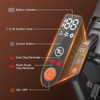 Cordless Vacuum Cleaner, 600W 50KPA 55Mins Vacuum Cleaners for Home, Stick Vacuum with LED Display, Anti-Tangle, Wall Mount, Lightweight, Rechargeable Wireless Vacumm for Pet Hair, Carpet and Floor